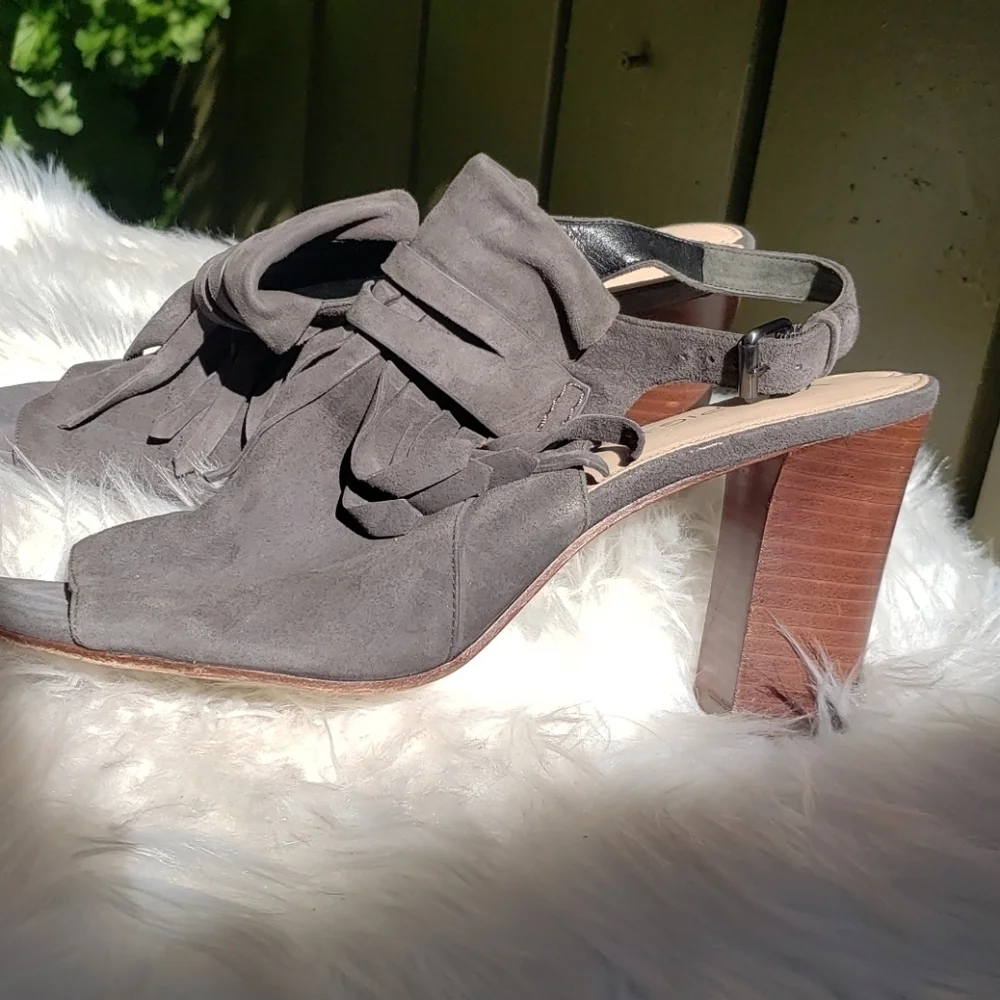 Via Spiga Kilty Peep Toe Slingbacks sandals shoetie 11M